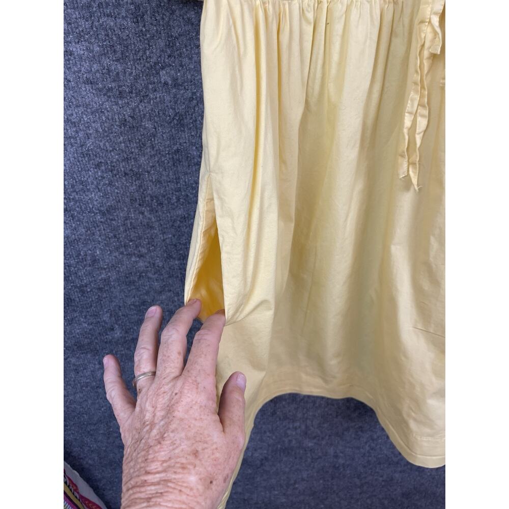 Joie Yellow Babydoll Dress Puff Sleeves Midi Medium - Picture 4 of 12